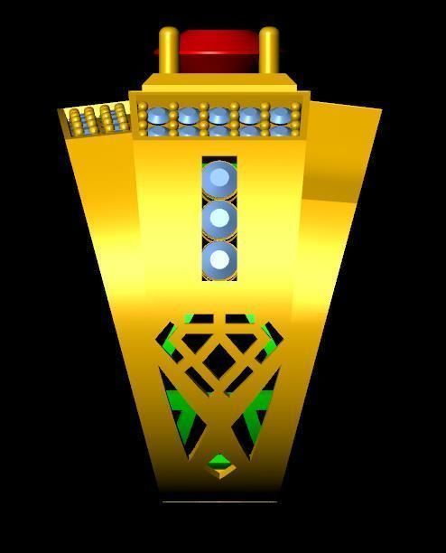 menRing gold ring with stone 3D print model_3