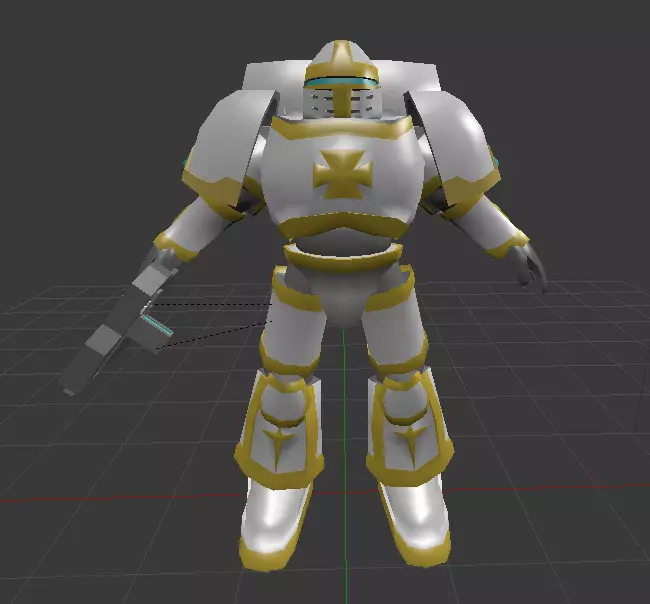 Gods Righteous Galactic Paladin Low-poly 3D model