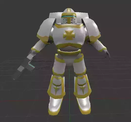 Gods Righteous Galactic Paladin Low-poly 3D model