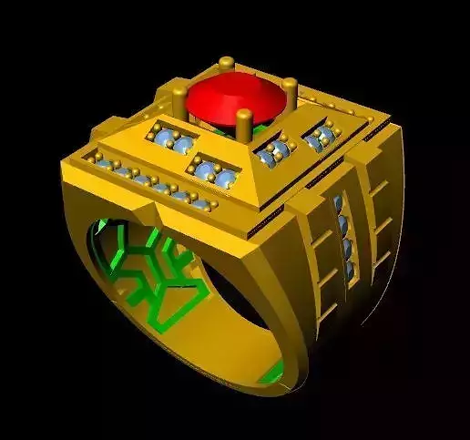 menRing gold ring with stones