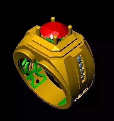 menRing gold ring with stone