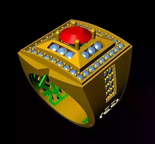 menRing gold ring with stone