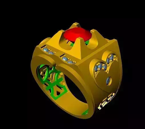 menRing gold ring with stone