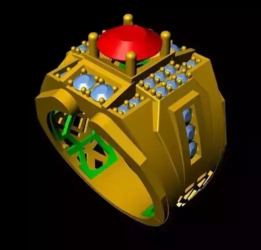 menRing gold ring with stones