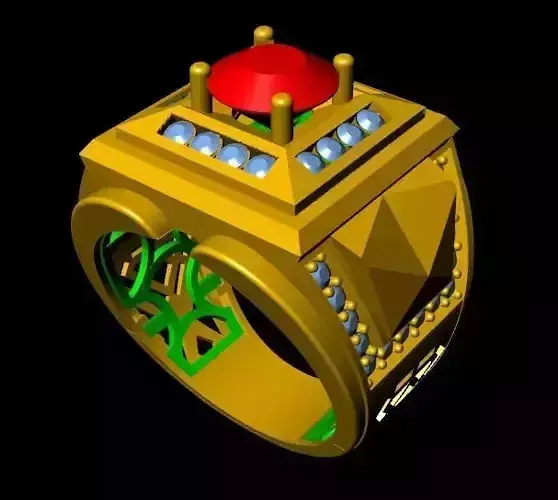 menRing gold ring with stone