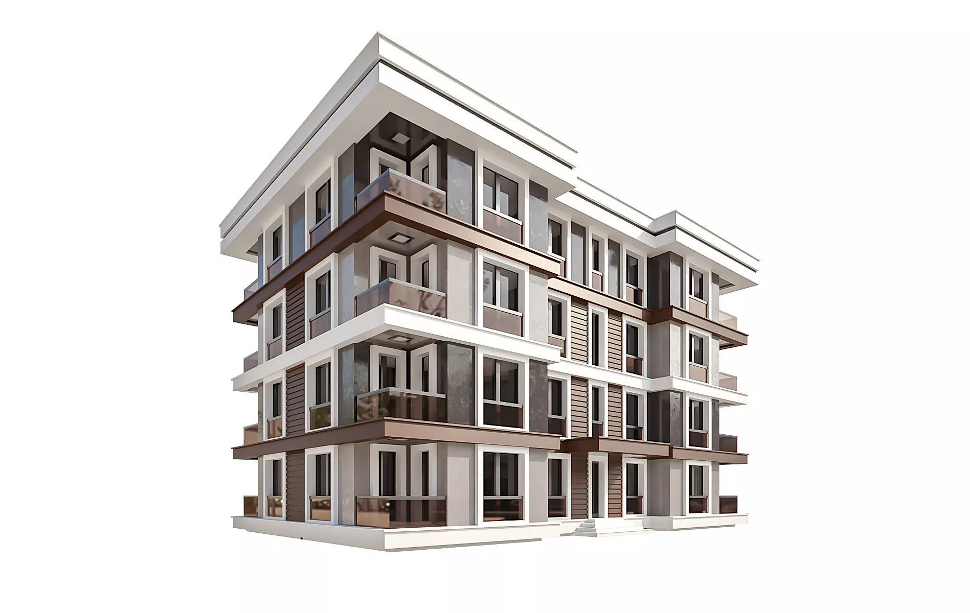 Modern Residential Building 13 3D model_0