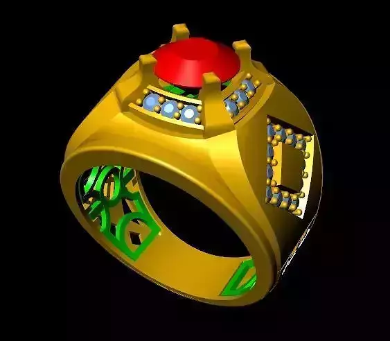 menRing gold ring with stone