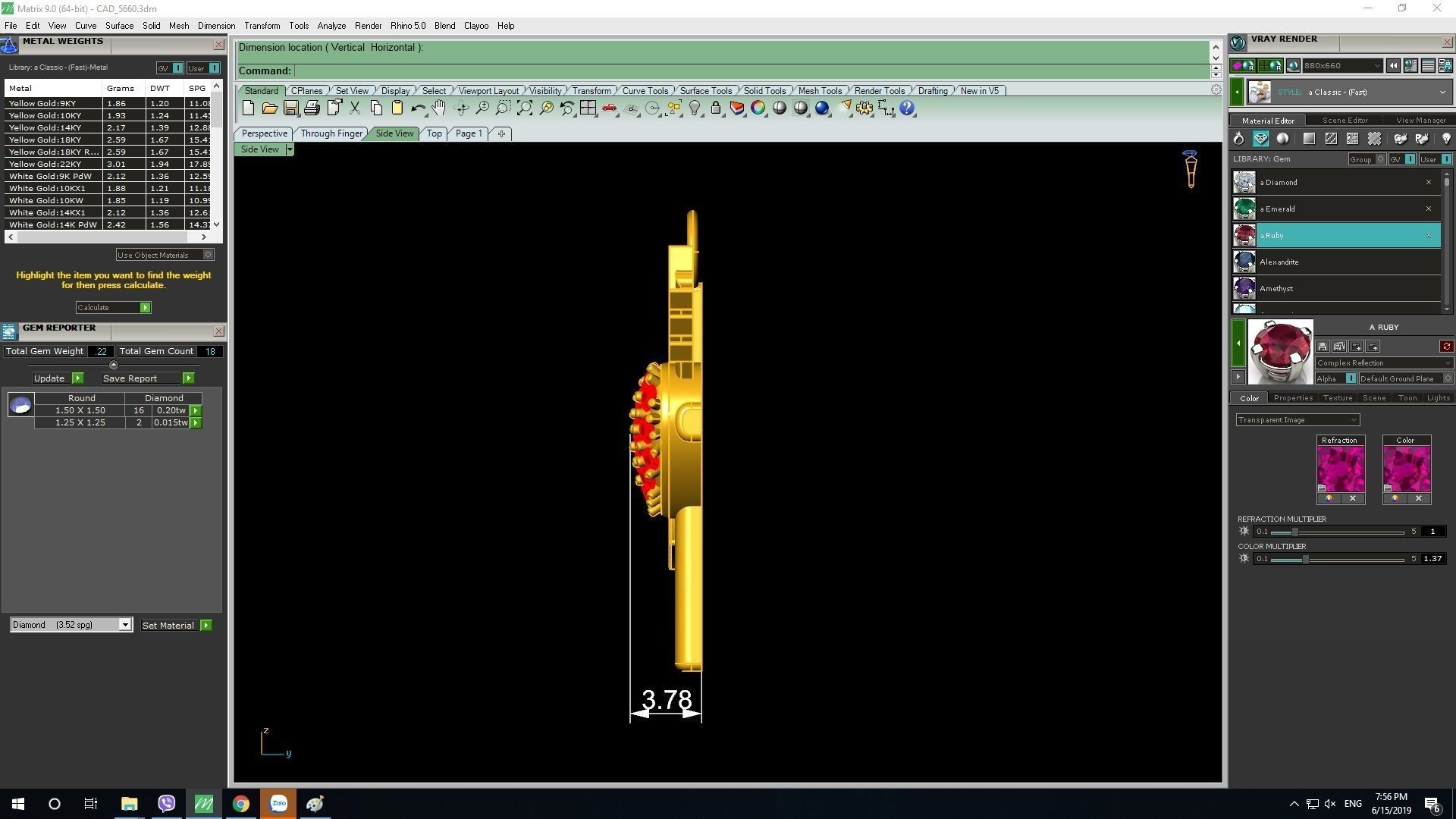 Heart and Arrow Pendant 1876 3D print model_10
