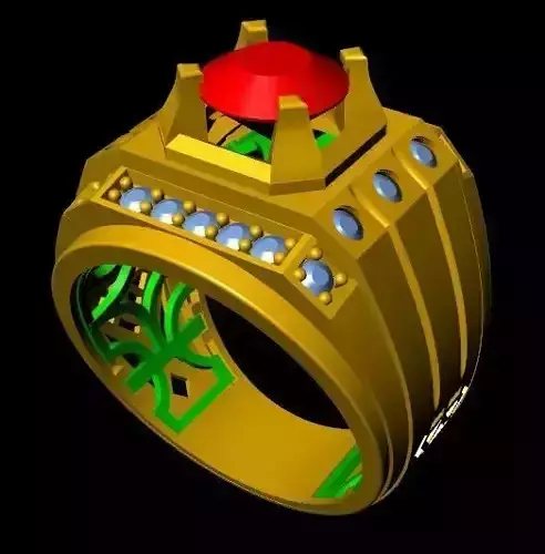 menRing gold ring with stone