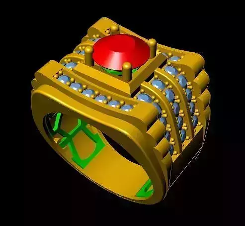 menRing gold ring with stone