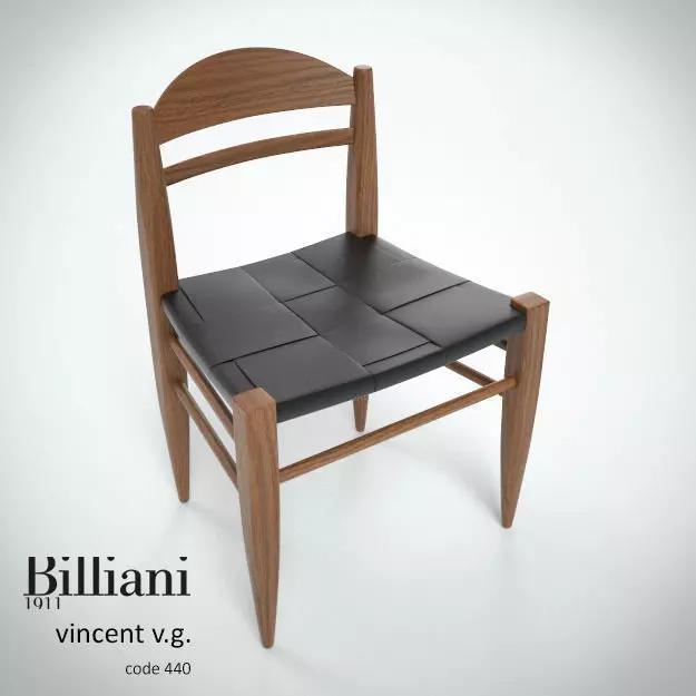Billiani Vincent VG side chair teak 3D model_0