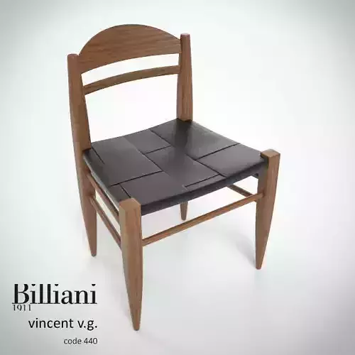 Billiani Vincent VG side chair teak 3D model