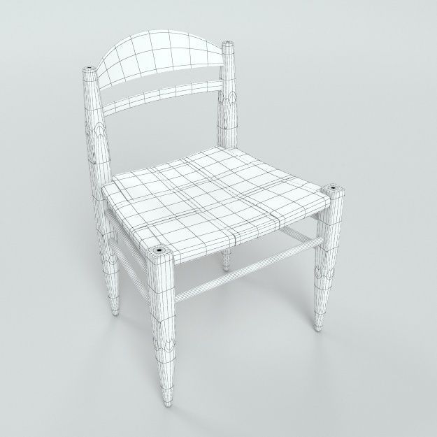 Billiani Vincent VG side chair teak 3D model_1