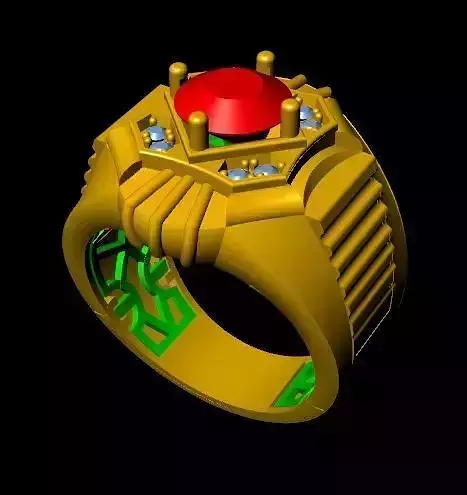 menRing gold ring with stone