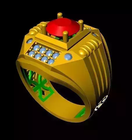 menRing gold ring with stone