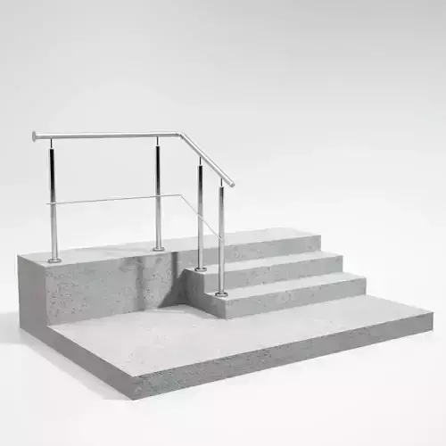 Stair railing 03 3D model