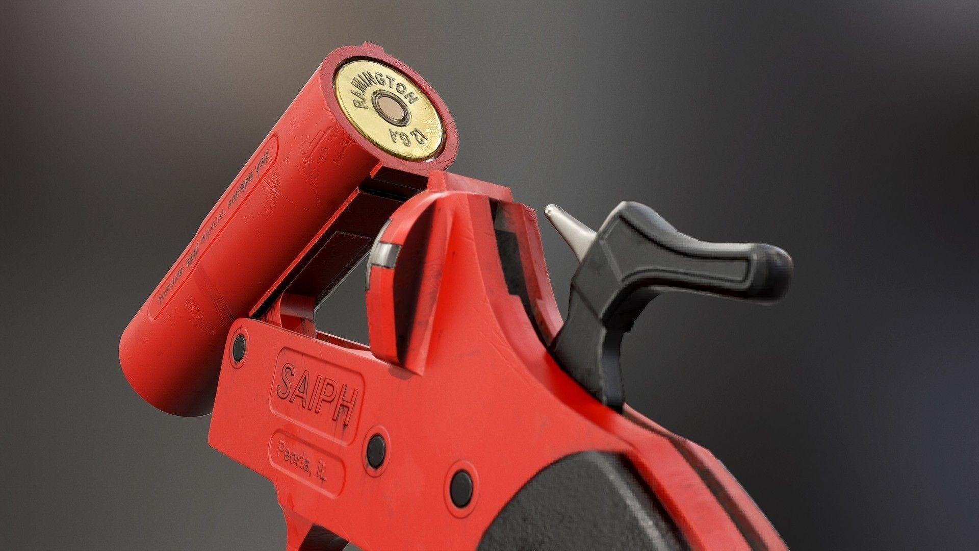 Flaregun - Model and Textures Low-poly 3D model_3