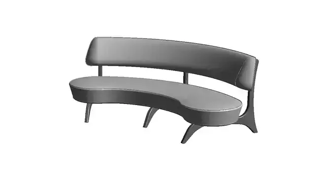 kagan floating curved sofa