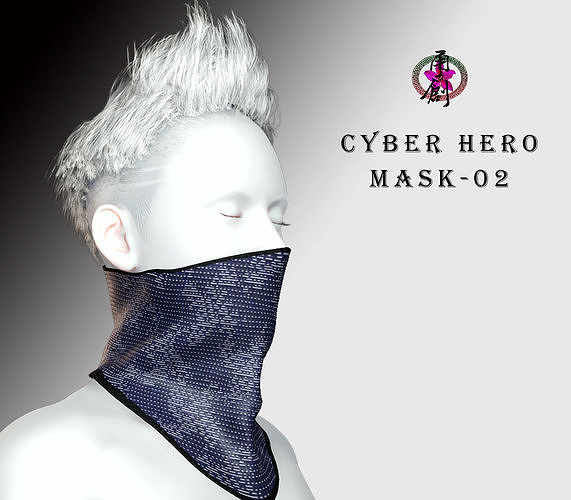 Cyber Hero - Mask02 Low-poly 3D model