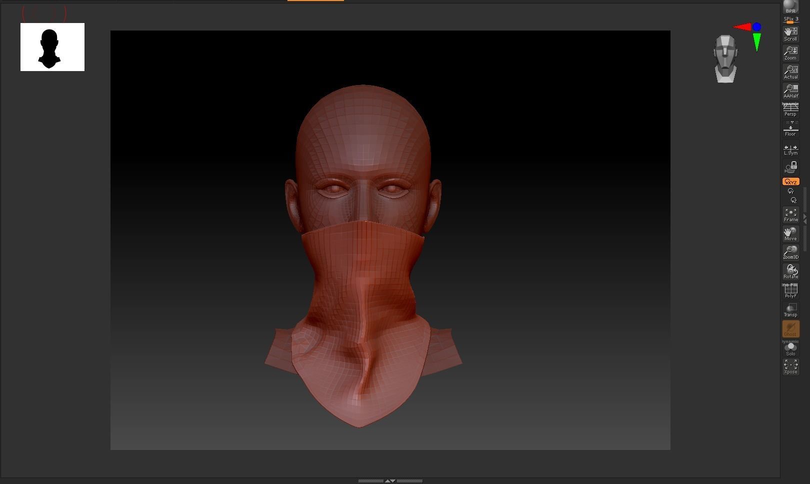 Cyber Hero - Mask02 Low-poly 3D model_11
