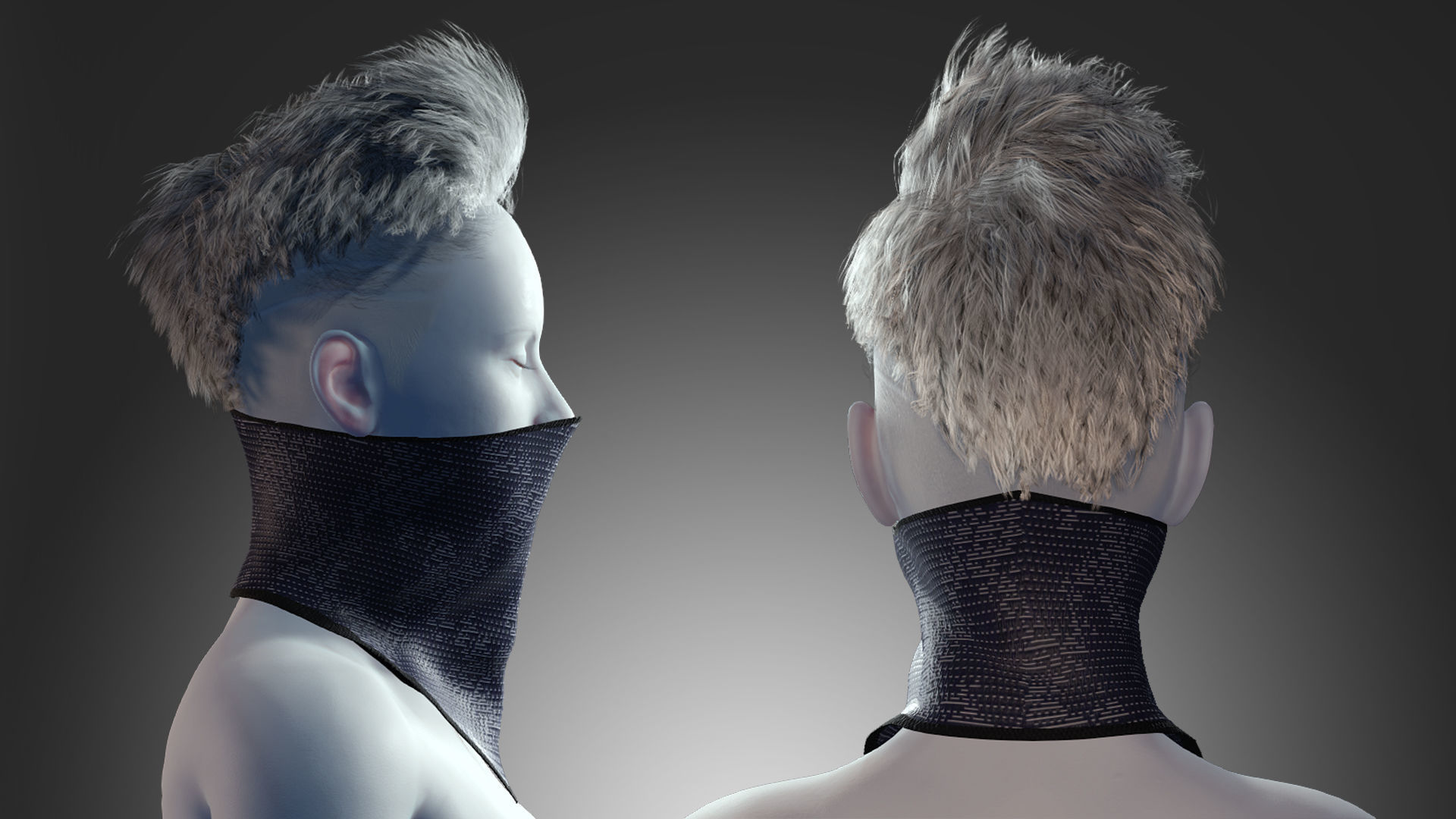 Cyber Hero - Mask02 Low-poly 3D model_3