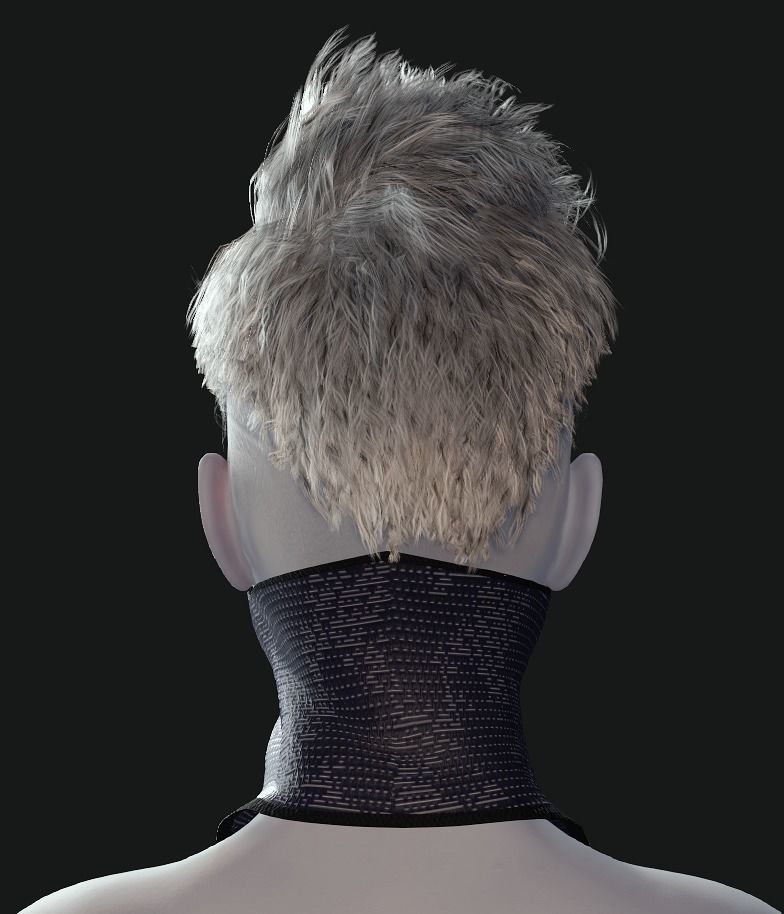 Cyber Hero - Mask02 Low-poly 3D model_7