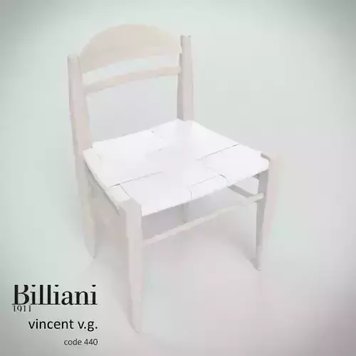 Billiani Vincent VG side chair white 3D model