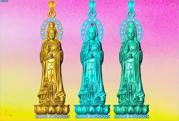 Buddha Guan Yin Pendant - Buddha Pendan