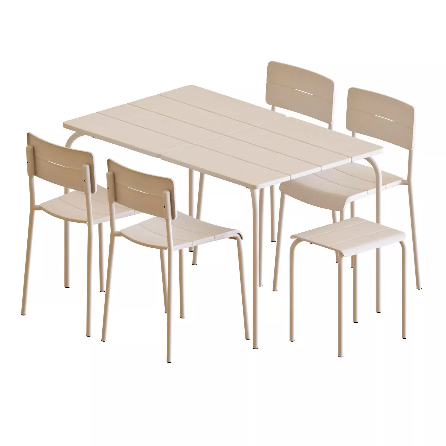 VADDO Outdoor Table and Chairs 3D model_0