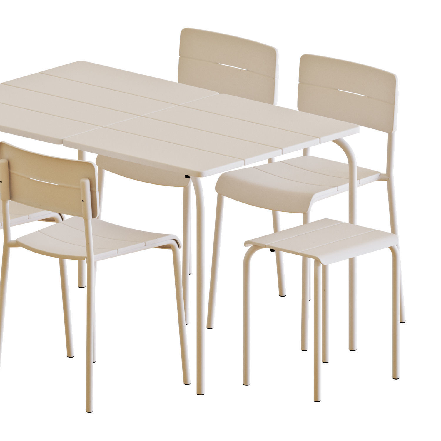 VADDO Outdoor Table and Chairs 3D model_4