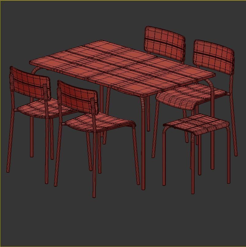 VADDO Outdoor Table and Chairs 3D model_8