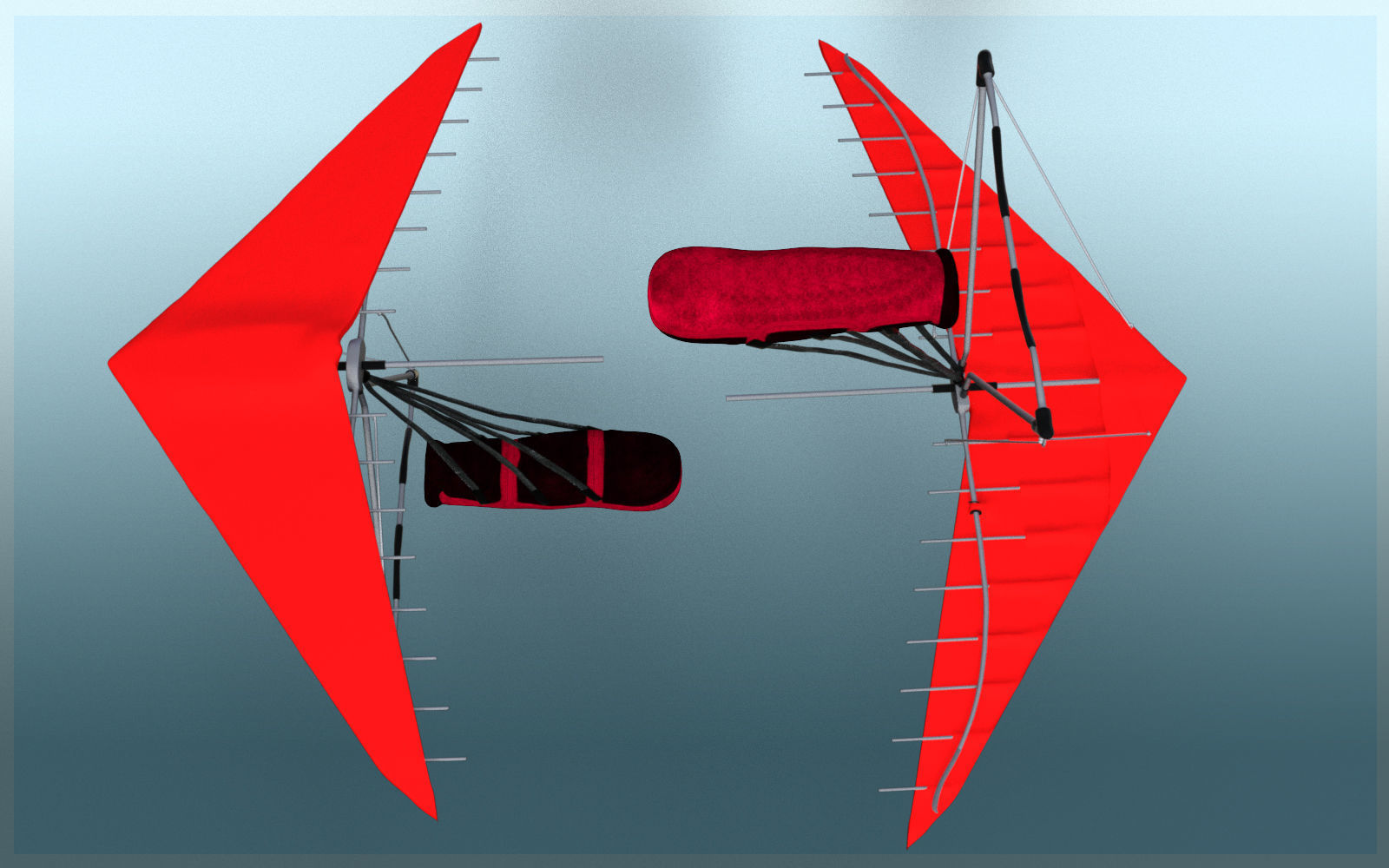 GS Hang glider for Daz Studio 3D model_3
