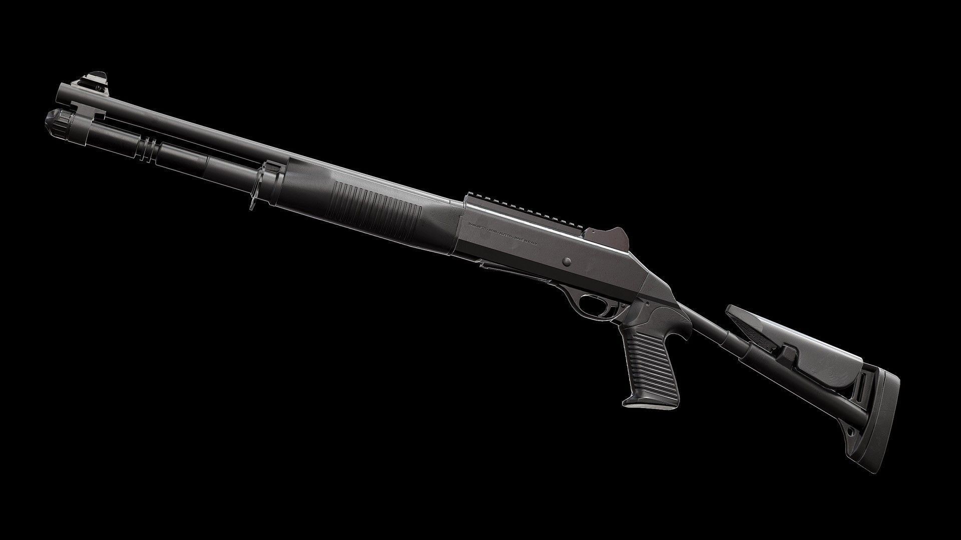 M1014 - Model and Textures Low-poly 3D model_2