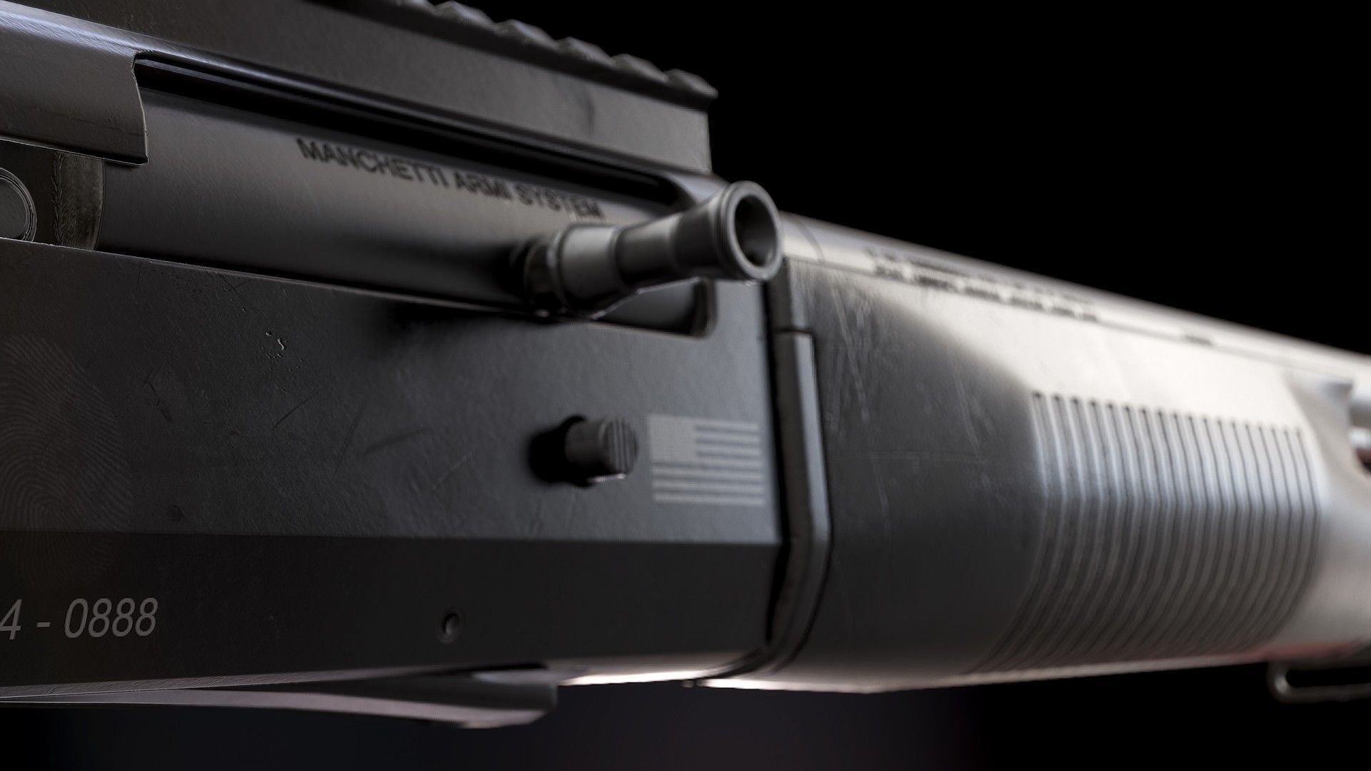 M1014 - Model and Textures Low-poly 3D model_6