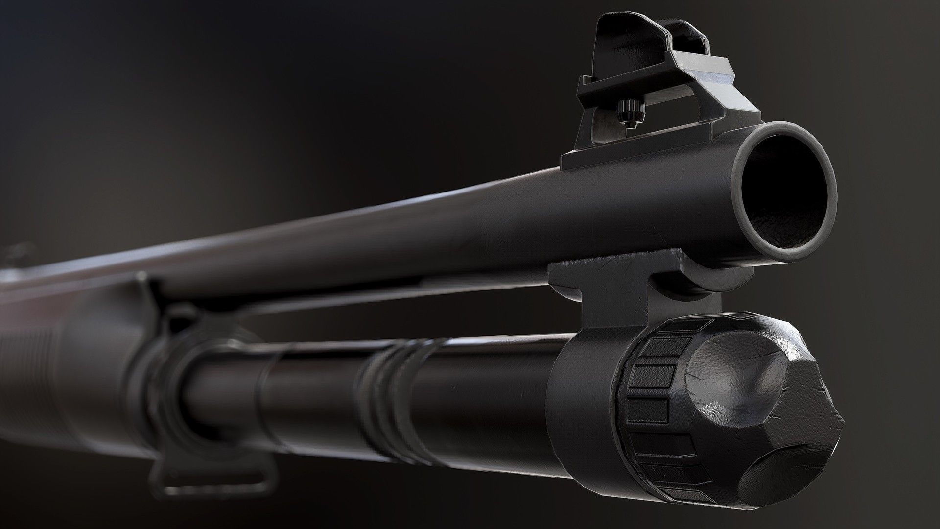 M1014 - Model and Textures Low-poly 3D model_4