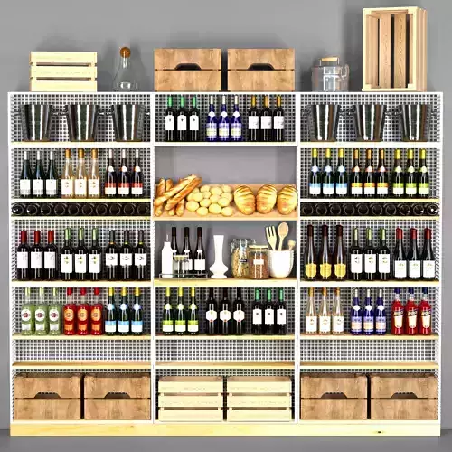 Supermarket shelving 5 3D model
