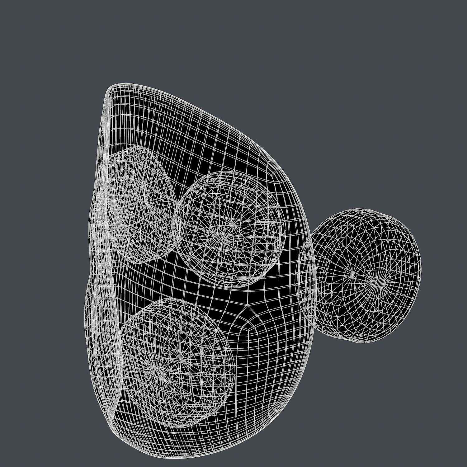 Gas mask helmet 3d model scifi Low-poly Low-poly 3D model_6