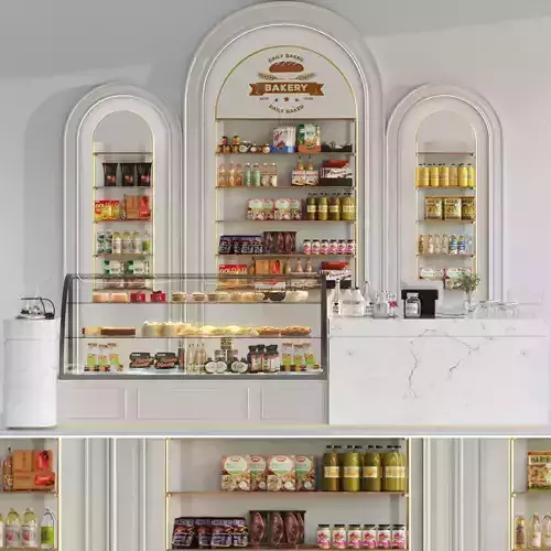 Modern cafe design 3D model