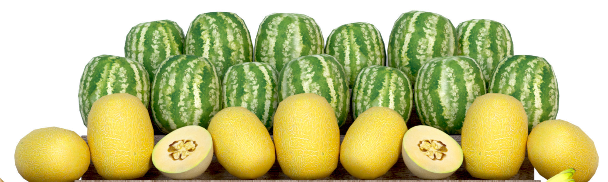 Shelf with fruits and vegetables 3 3D model_2