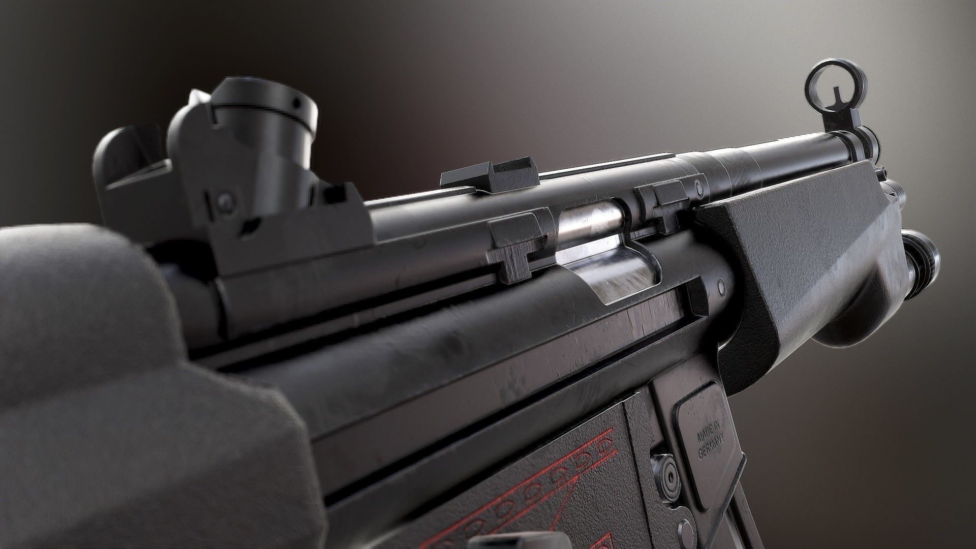 MP5 - Model and Textures Low-poly 3D model_6