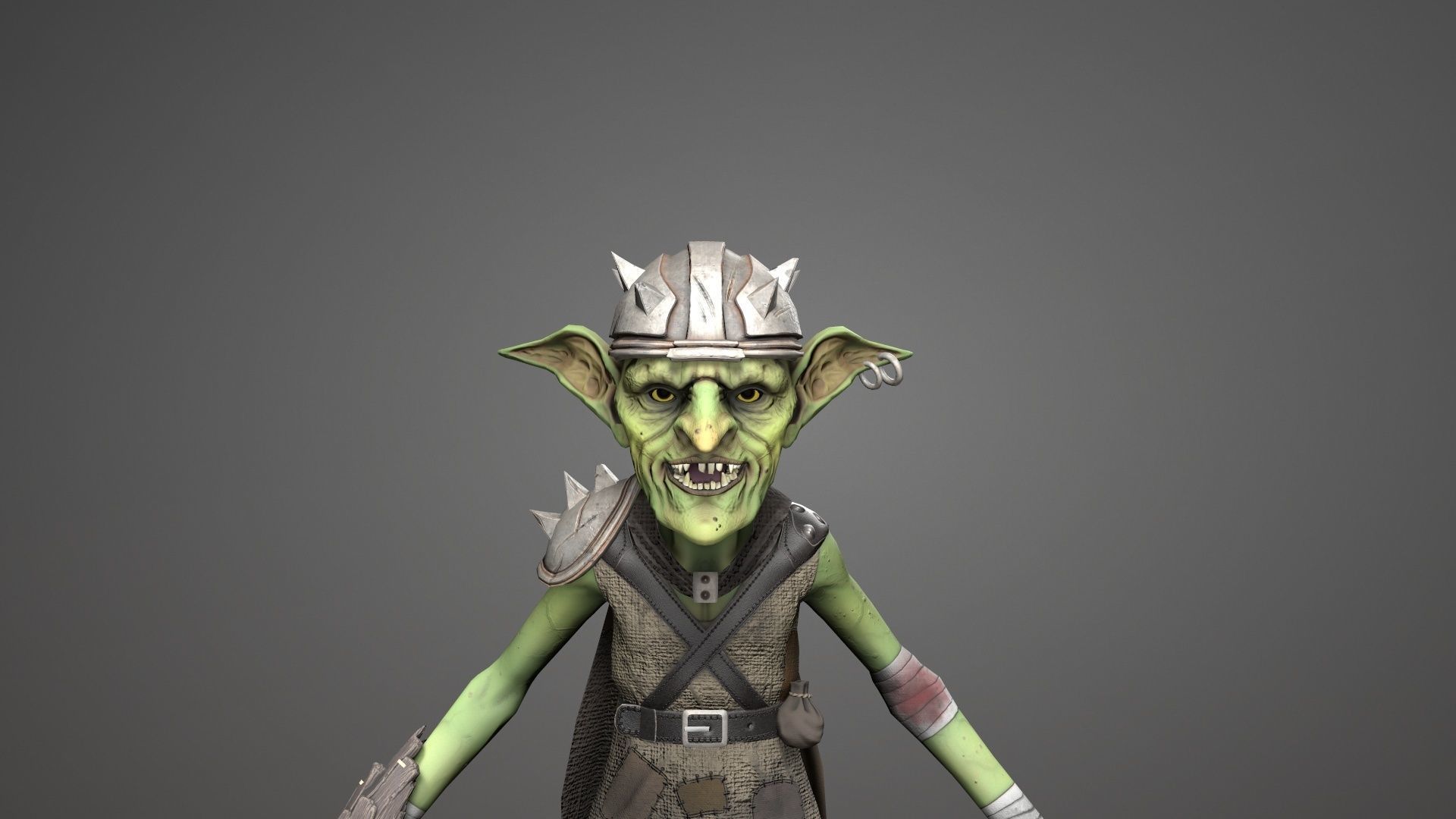 Goblins alien character Low-poly 3D model_13