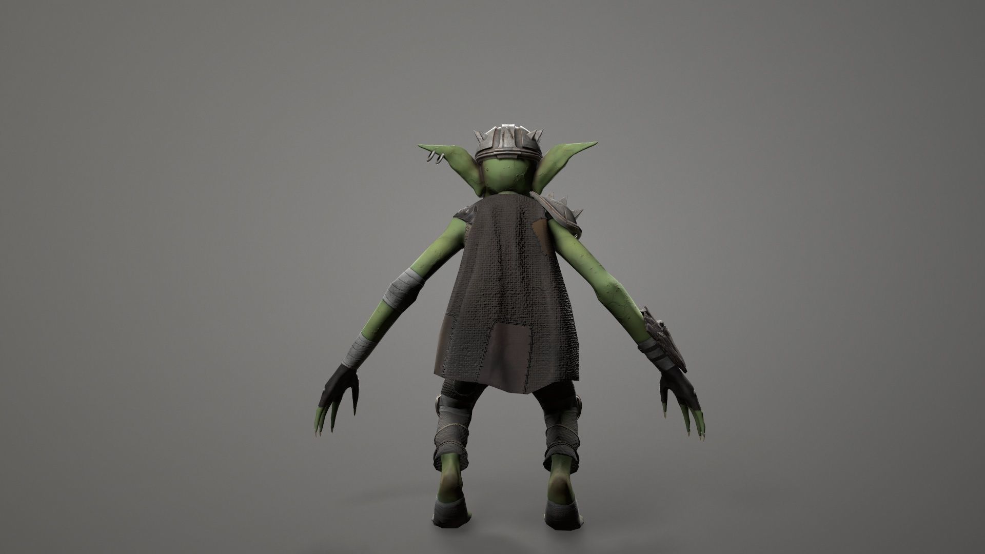 Goblins alien character Low-poly 3D model_4