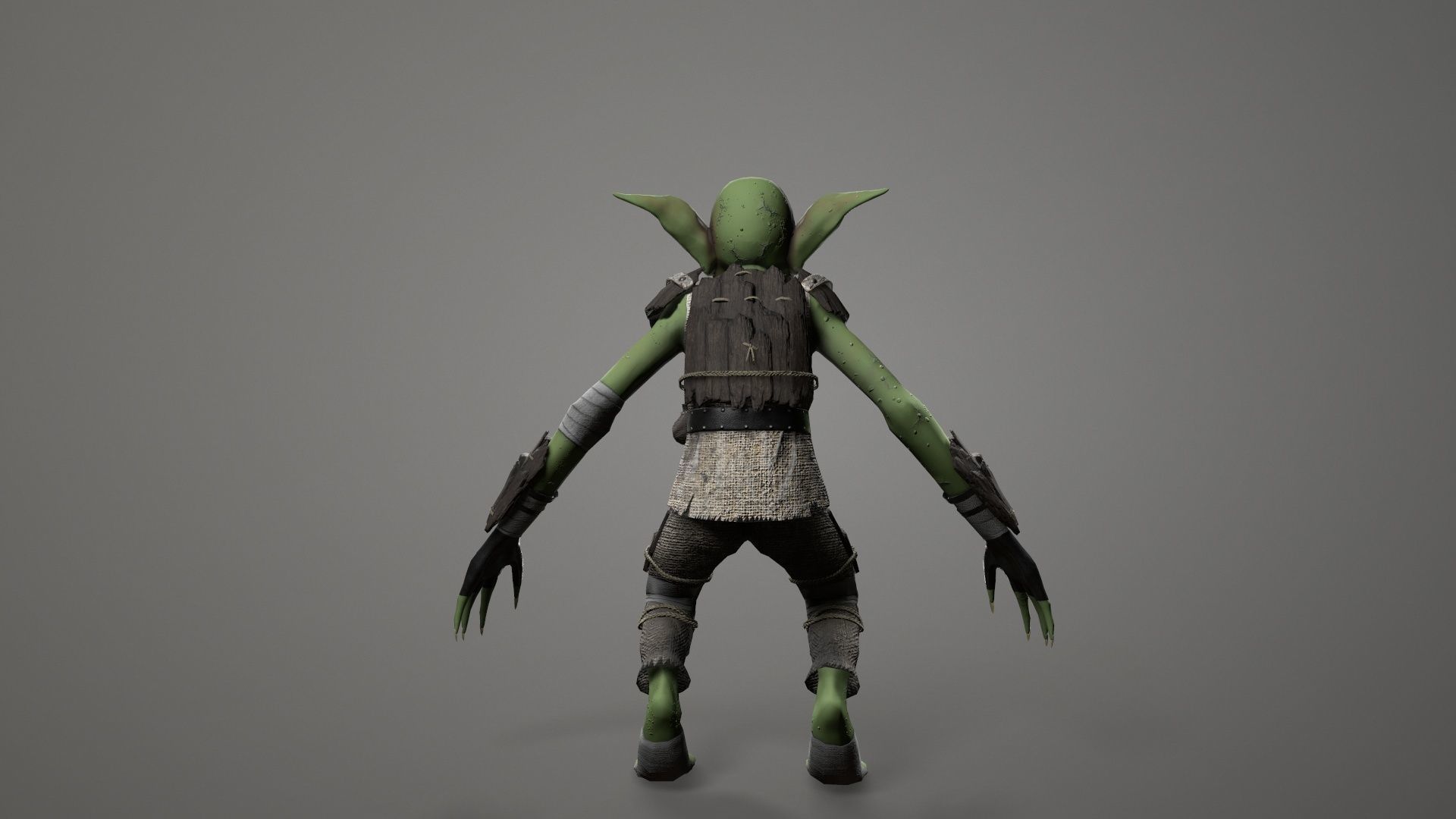 Goblins alien character Low-poly 3D model_7