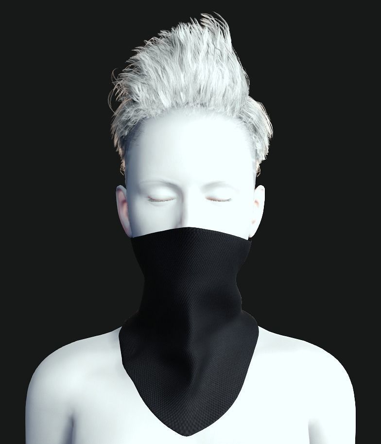 Cyber Hero - Mask04 Low-poly 3D model_5