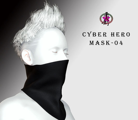 Cyber Hero - Mask04 Low-poly 3D model