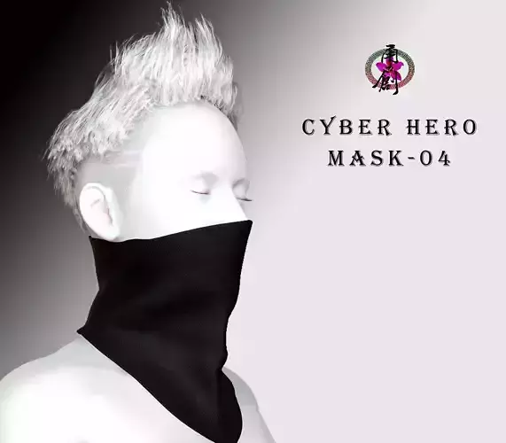 Cyber Hero - Mask04 Low-poly 3D model