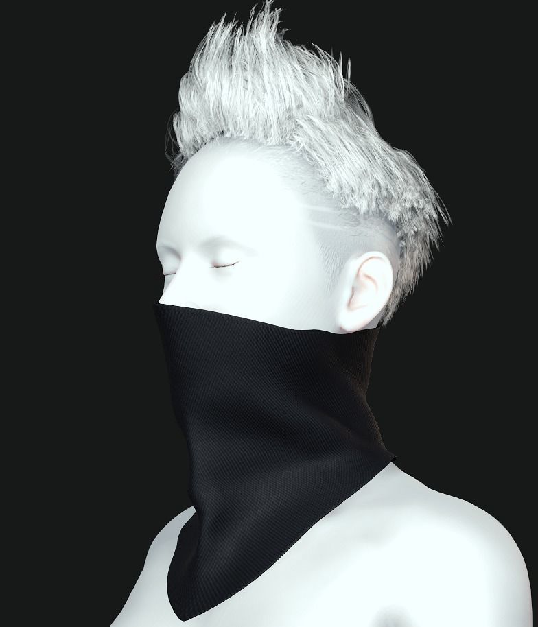 Cyber Hero - Mask04 Low-poly 3D model_6