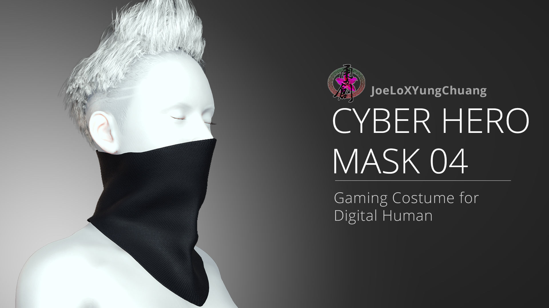 Cyber Hero - Mask04 Low-poly 3D model_1