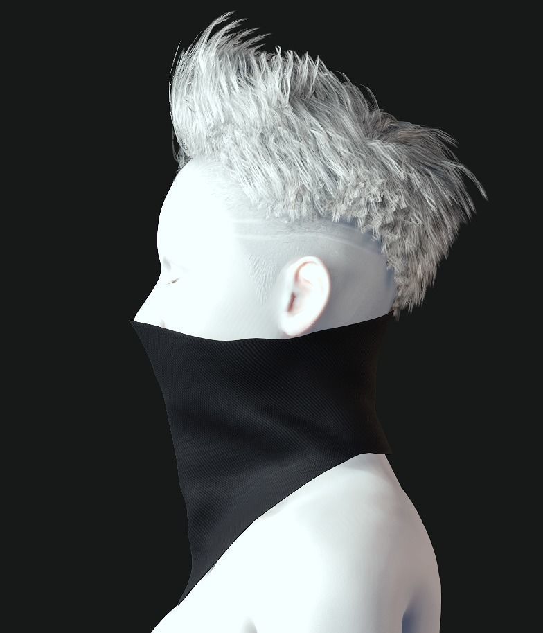 Cyber Hero - Mask04 Low-poly 3D model_9