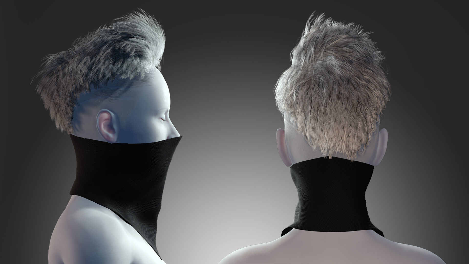 Cyber Hero - Mask04 Low-poly 3D model_3